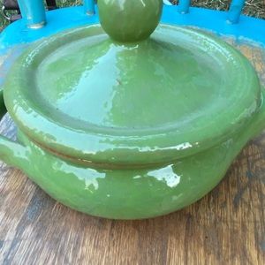 Green Ceramic baking dish